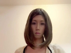 【Jp femboy】初めてのカメラ前でオナニー！手とスカートに精子が付いちゃった