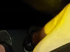 Showing off dick in a taxi