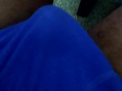 My BBC cock coming out of my panty