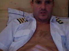 Sexy pilot stroking