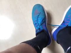 Enjoying my smelly feet, shoes and undies after a long day