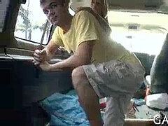 kinky sausage riding inside a car