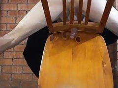 Fucking my chair and been watched on kik cam