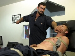 Car mechanic takes payment with your tight asshole