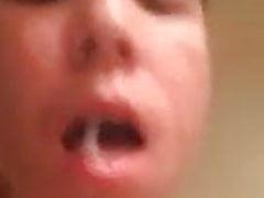 Young James eats his own cum