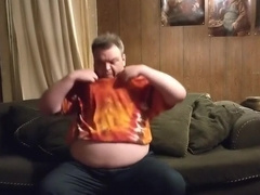 Fat Step daddy Dildo and jerk off