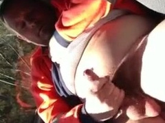 Filming my Step-father Masturbating off in his Car