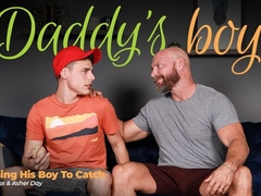 Stepson takes a lesson and a dicking from eager daddy