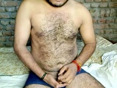 Teen boy explores his own body