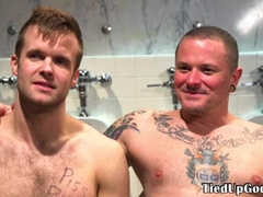 BONDAGE & DISCIPLINE dom pees into gimps mask before masturbating