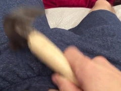 POINT OF VIEW - Beating my spear and ball-sac with a beat and then spunking