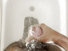 solo guy soup masturbating in bathroom