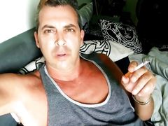 Hunk Step Dad Cory Bernstein Busted in Male Celebrity Cock Sex Tape Smoking, Fingering Ass, Cum