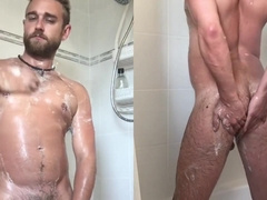 showering after getting muddy in the garden