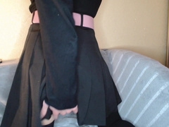 Femboy have fun fake penis and cuming