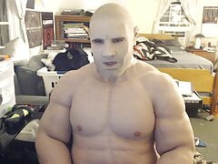 Silicone Bodybuilder Jerks Off