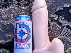 Cute Femboy, JJ (Josie Vogue), uses MASSIVE Dildo to fill his hungry little hole