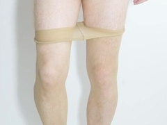 Milking And Unclothing Off Suntan Stockings Stockings