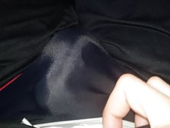 shiny black speedos