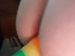 Boy fucks himself with dildo