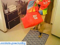 Straight delivery guy seduced