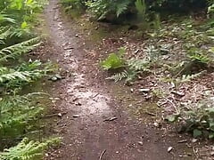 Naked barefoot walk , jerk n cum
