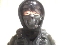 Condom Soldier Getting Off