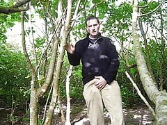 Kudoslong is outside in the woods he strips off all his clothing and wanks till he cums