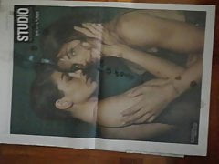 HUGE CUM TRIBUTE OVER TWO BEAUTIFUL GIRLS NEWSPAPER ADS