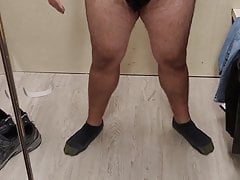 Male power thong dressing room