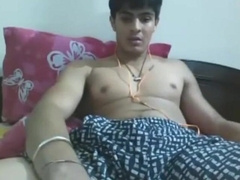 Uncut Indian Hunk Strokes His Big Cock on Webcam1