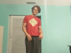 School Webcam Stud Unclothes and Wanks to ENORMOUS Jizz Shot!