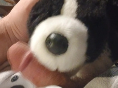 POINT OF VIEW Plushie Border Collie Makes Onesie Puppy Spunk!