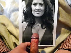 cum tribute on Salma Hayek tits