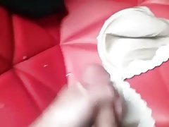 Cumming on neighbors bra