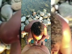 Wild fellatios from my thirsty cowhide while we enjoy the sea and the naturist beach