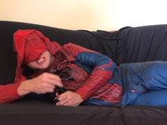 Spidey Drools & Gags on Fake Penis Taunt & Denial Jerk Off Instructions