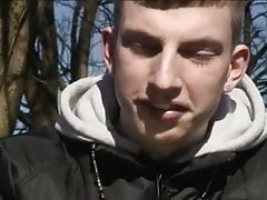 scally lad wanks and cums