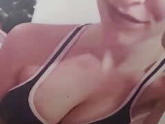 Huge Cumshot on nice Huge Tits