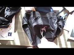 BOSS polyamid-undies get covered with sperm