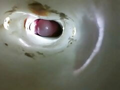 Big Hard Pulsing Cock Inside view Lots of Precum