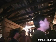 Gang Of Frat Studs Taking Turns Deep Throating On A Man Rod