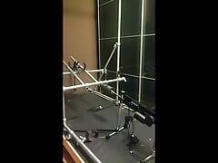 Slave Filo locked to the Fucking Machine