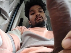 I Parked The Car On The Way And I Am Shaking My Penis With Great Pleasure