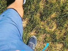Master Ramon pisses in the forest and lets his divine cock air dry