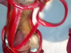 Follando tacones rojos shoejob high heels
