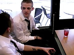 Twinks Sam Slade and Maxx McKenzi fuck with Kristian Kerner