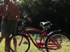 Bikers outdoor fuck