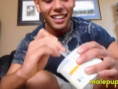 Jose Cortez begs his stepdad Richard Lennox to now swallow him full in his nasty mout