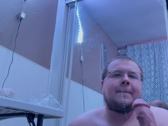 Chubby Bi Dude Gives Oral To Big Black Dildo